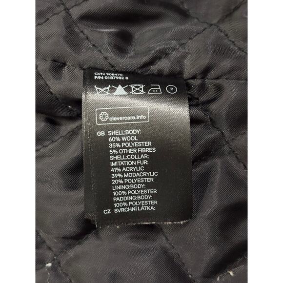 H&M Wool Blend Jacket with Faux Fur Collar - Picture 5 of 6